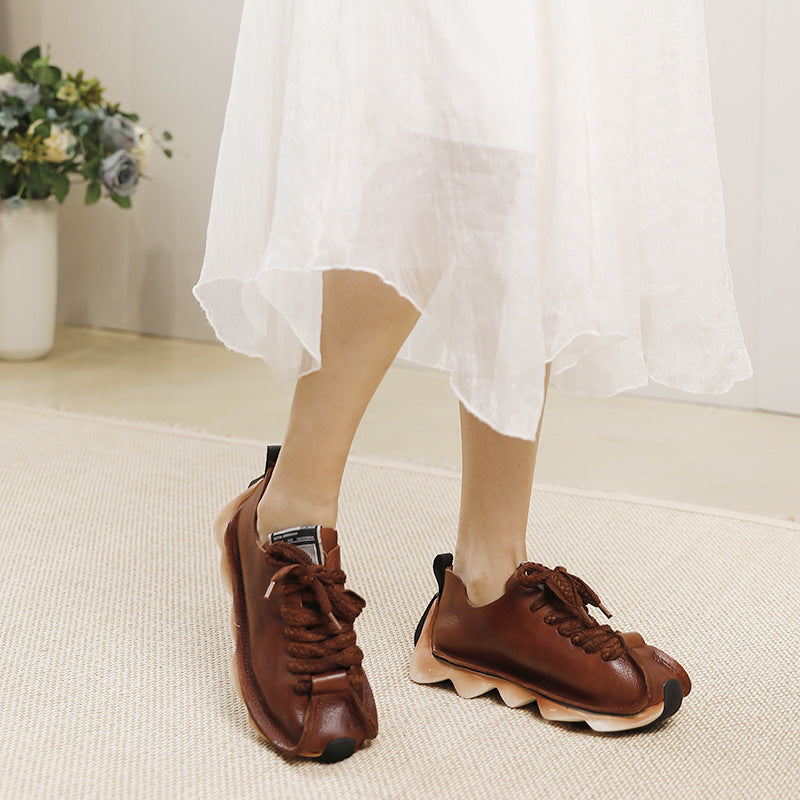 2025 New Style Casual Ladies' thick-soled cowhide 091