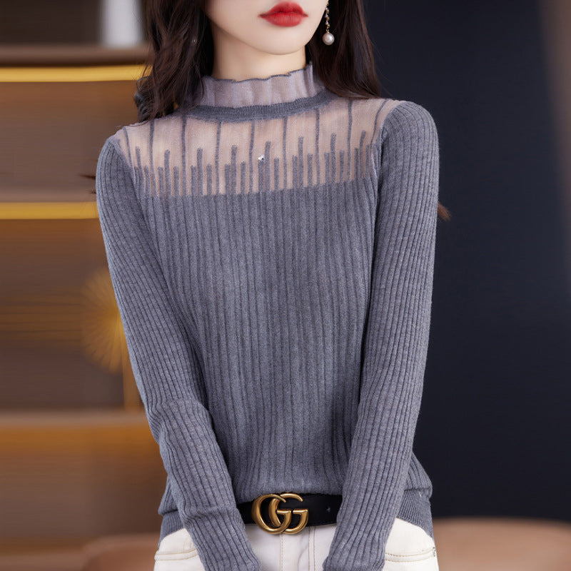 New Women's Casual and Versatile Long-sleeved Knitted Sweater 104