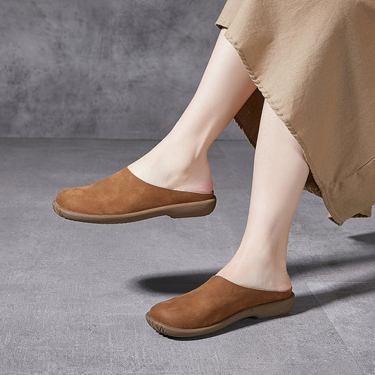 2025 Women's top layer cowhide soft-soled casual shoes 002