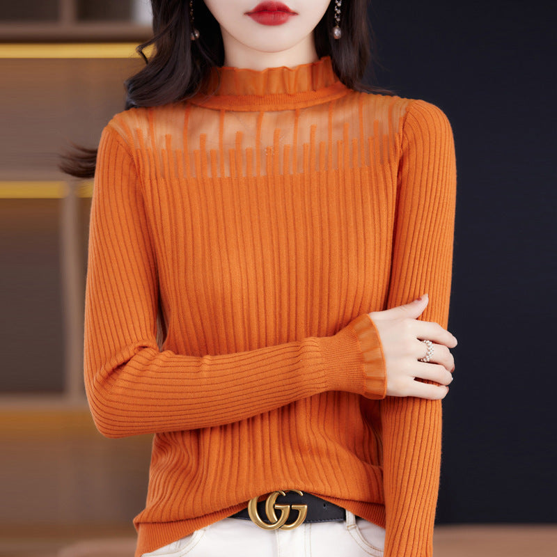 New Women's Casual and Versatile Long-sleeved Knitted Sweater 104