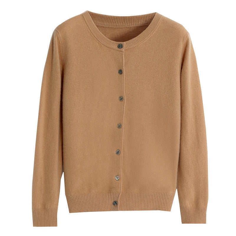 Ladies' Round-neck Coat, New Autumn and Winter Style, Short Sweater, Slim and Versatile 100
