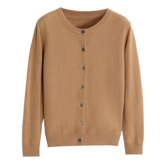 Ladies' Round-neck Coat, New Autumn and Winter Style, Short Sweater, Slim and Versatile 100